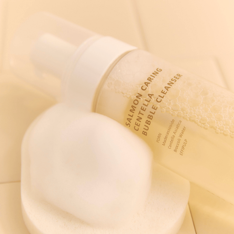 HEVEBLUE Salmon Caring Centella Bubble Cleanser Korean Skincare in Canada