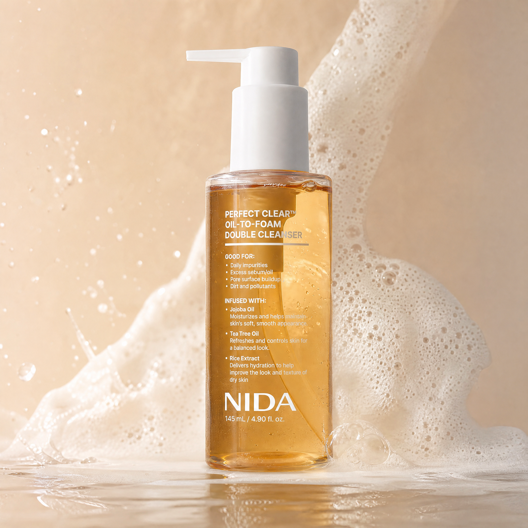 NIDA Perfect Clear Oil-To-Foam Double Cleanser