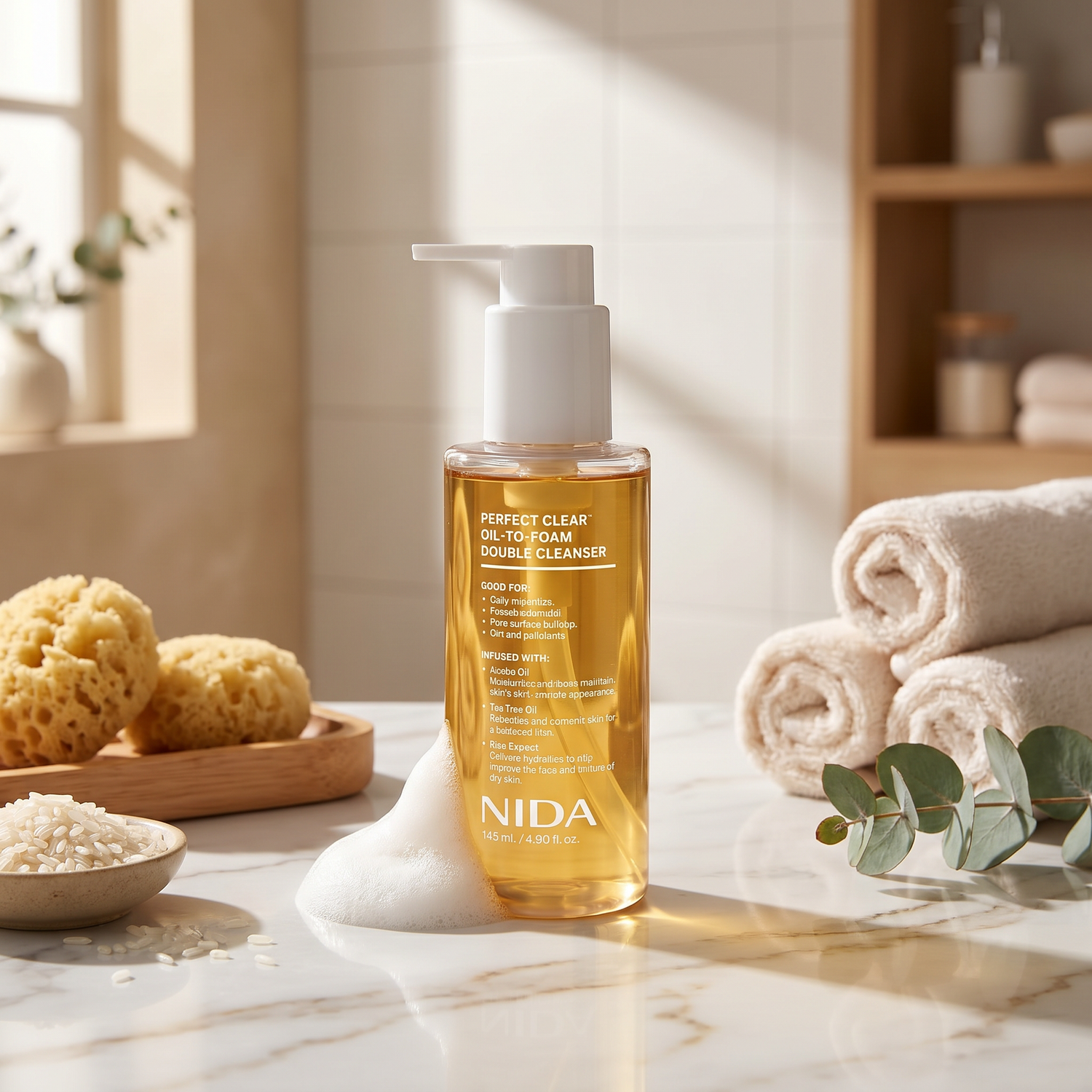 NIDA Perfect Clear Oil-To-Foam Double Cleanser